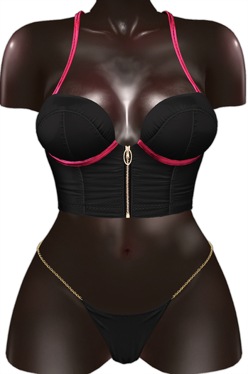 Kaithleen's dAngel Leather Bustier Top - Black