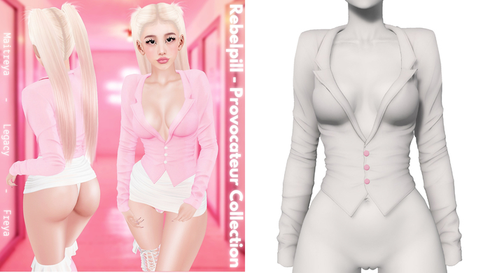 Rebelpill - Provocateur Collection Jacket White