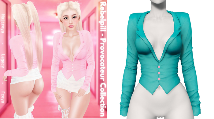 Rebelpill - Provocateur Collection Jacket Turquise