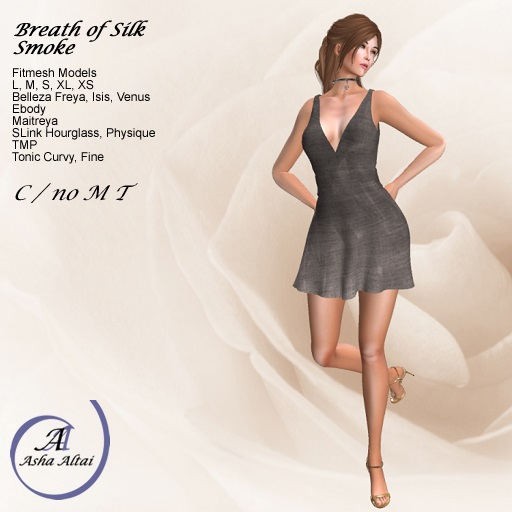 AA - Breath of Silk Dress - Smoke