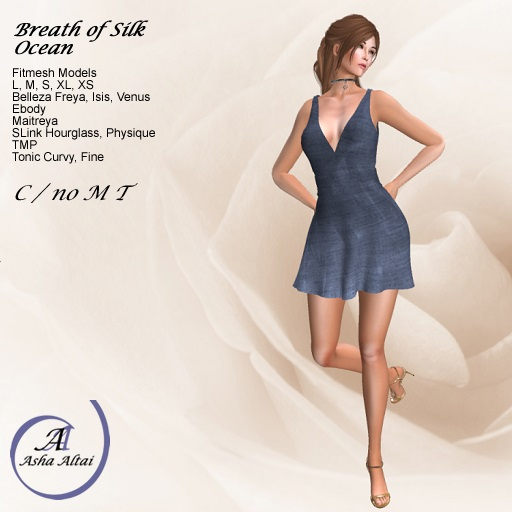 AA - Breath of Silk Dress - Ocean