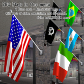 280 Flags from all over the world, states, associations, and movements in a menu - Mesh Flag - High quality - Bandiera