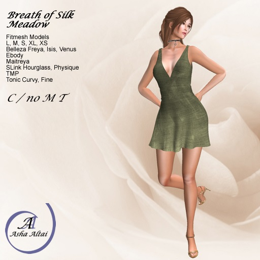 AA - Breath of Silk Dress - Meadow