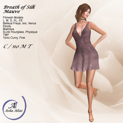 AA - Breath of Silk Dress - Mauve