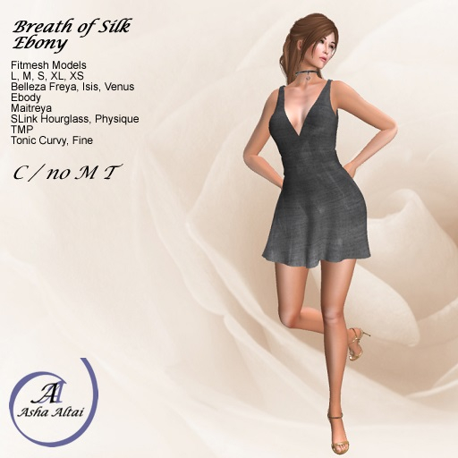 AA - Breath of Silk Dress - Ebony