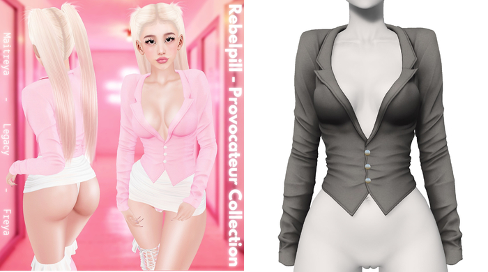 Rebelpill - Provocateur Collection Jacket Light Grey