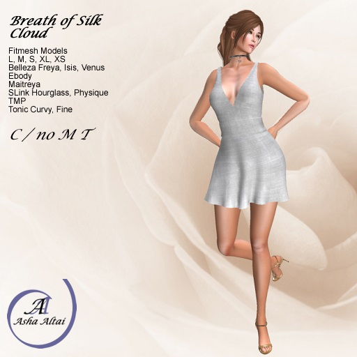 AA - Breath of Silk Dress - Cloud