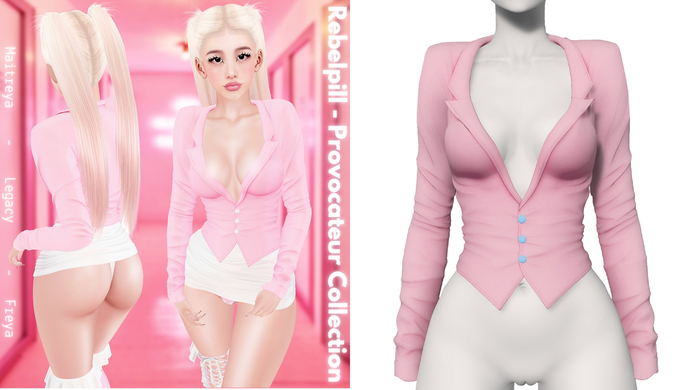 Rebelpill - Provocateur Collection Jacket Baby Pink