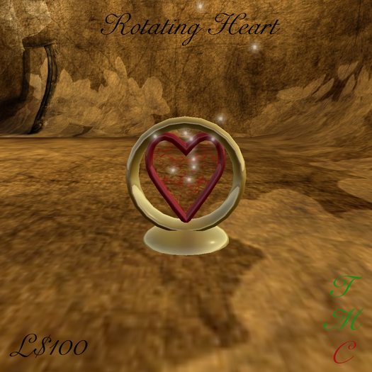 Rotaing Heart Boxed Gold