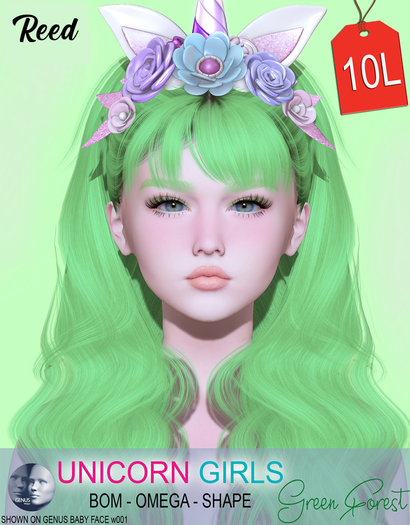 REED - UNICORN GIRLS - GREEN