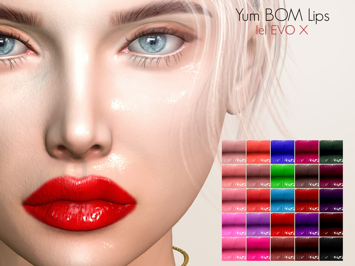 Sassyphur's Yum BOM Lips for Lelutka Evo X & AK ADVX SALE