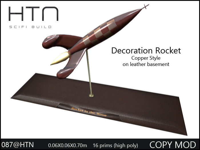 087@HTN DECORATION ROCKET - COPPER