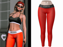 -[ vagrant ]- Summer Leggings - Light Red