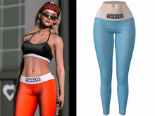 -[ vagrant ]- Summer Leggings - Light Blue
