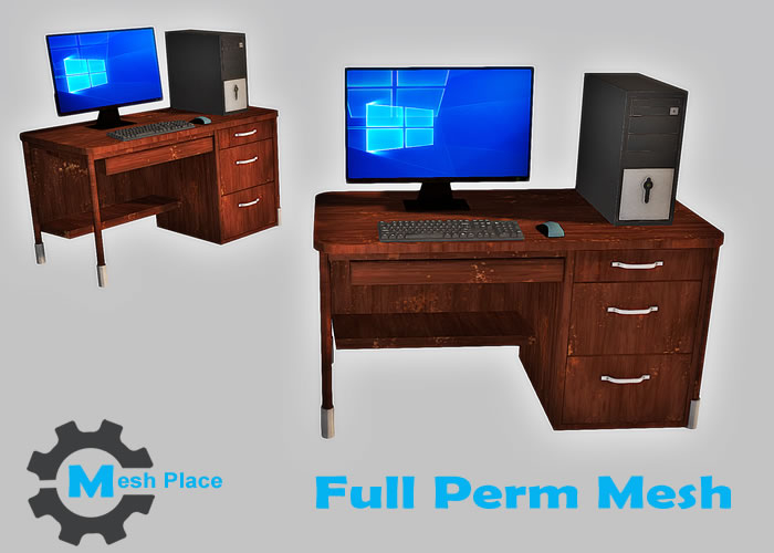Second Life Marketplace - Mesh Place - Personal Computer and Desk ...