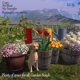 Plenty of space for all. Garden Bench by Snuggles Boxed