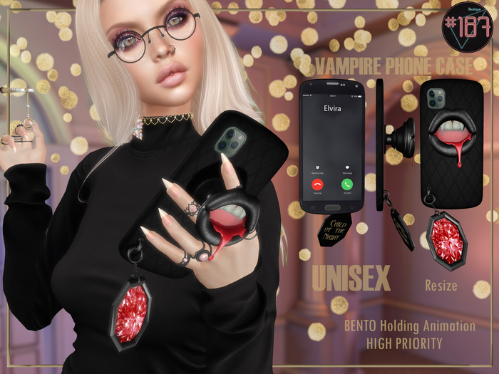 #187# Vampire Phone Case *Holding*