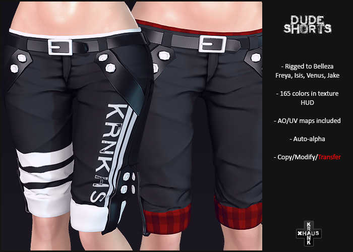 krankhaus - Dude Shorts - Belleza