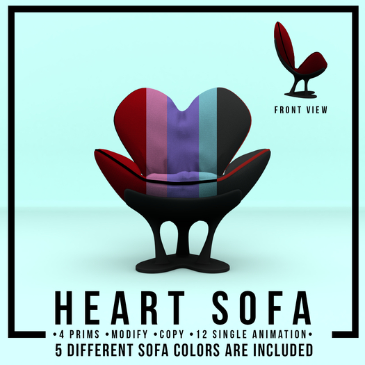 D&W//Heart Sofa