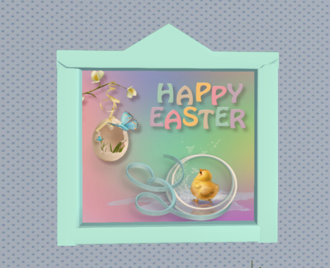 Happy Easter Framework (sculpted)