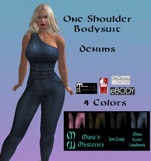 *MM* One-Shoulder Boysuits - Denims