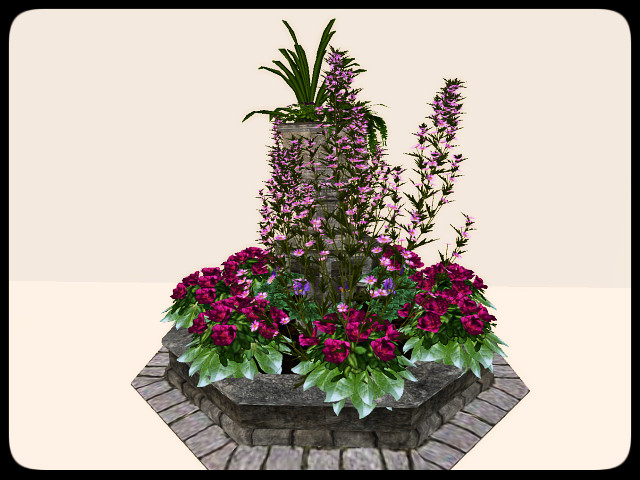 [AE] Garden Store - Valerie Flower Planter Fountain (pink)