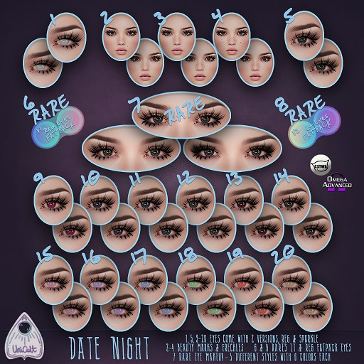 7 UniCult - Date Night Eye Makeups RARE