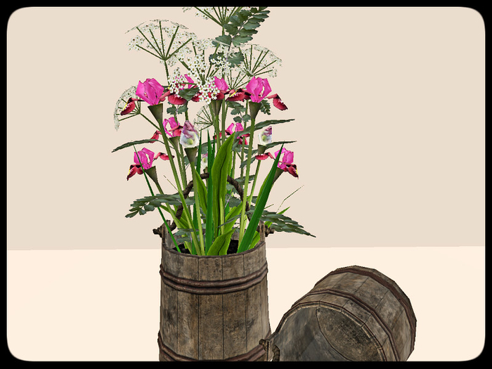 [AE] Garden Store - Dolly Bucket Flower Planter  (pink)