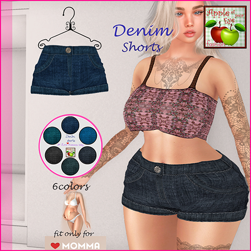 ::Appleofyoureye::Denim Shorts_AvatarLove Momma[Add]
