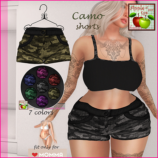 ::Appleofyoureye::Camo Shorts_AvatarLove Momma[Add]