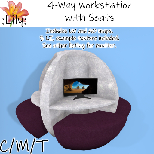:LILY: 4-Way Workstation with Seats
