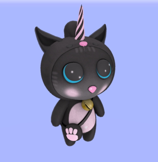 *CK* Here kitty kitty unicorn black RARE