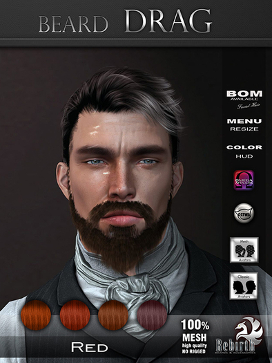 [//REBIRTH/]-BEARD_Drag-Red