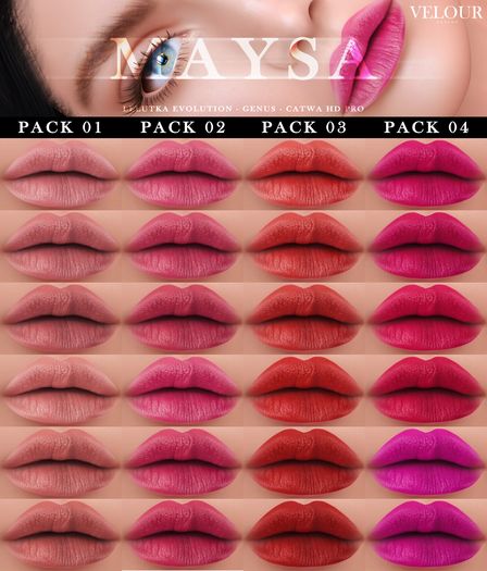 VELOUR: "Maysa" HD Lips - Pack 03 (Genus)