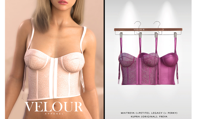 VELOUR APPAREL: "Seduction" Top (Grape)