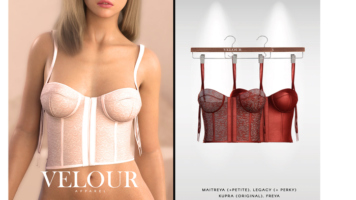 VELOUR APPAREL: "Seduction" Top (Red)