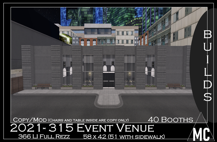 <MC> 2021 - 315 Event Venue  (add me)