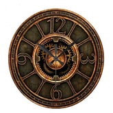 Wall Clock-Steampunk-Rusty