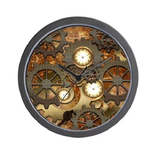 Wall Clock-Steampunk-Gears