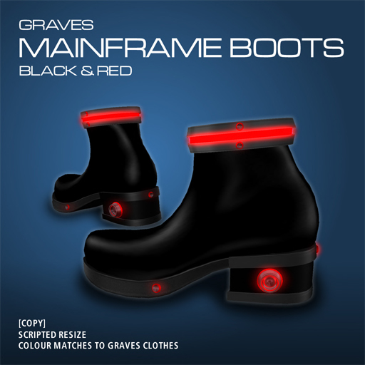 GRAVES Mainframe Boots - Black & Red - Male