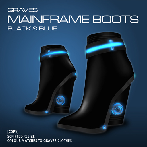 GRAVES Mainframe Boots - Black & Blue