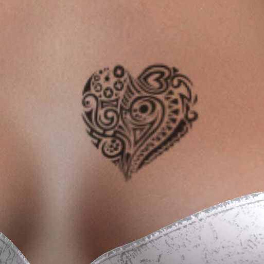 Heart10 Chest Tattoo
