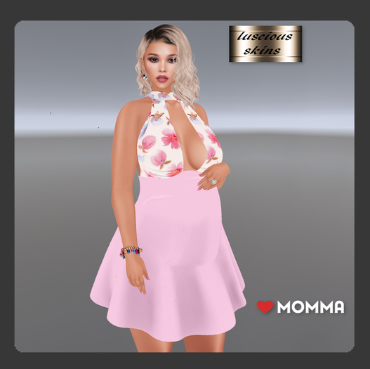 poppy  pink alter neck dress for LoveMomma