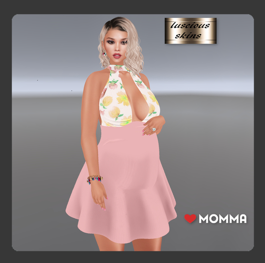 poppy  peach alter neck dress for LoveMomma