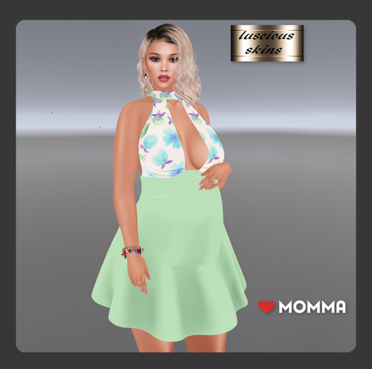 poppy  lime alter neck dress for LoveMomma