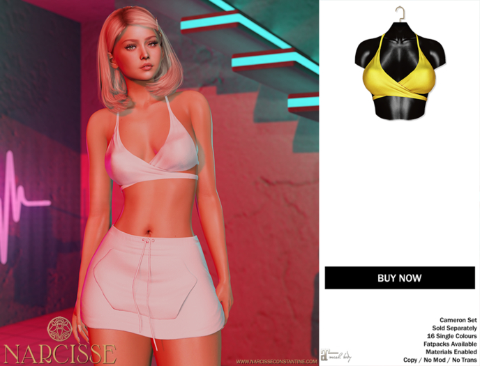 -Narcisse- ADD Cameron Crossover Cami - Neon Orange
