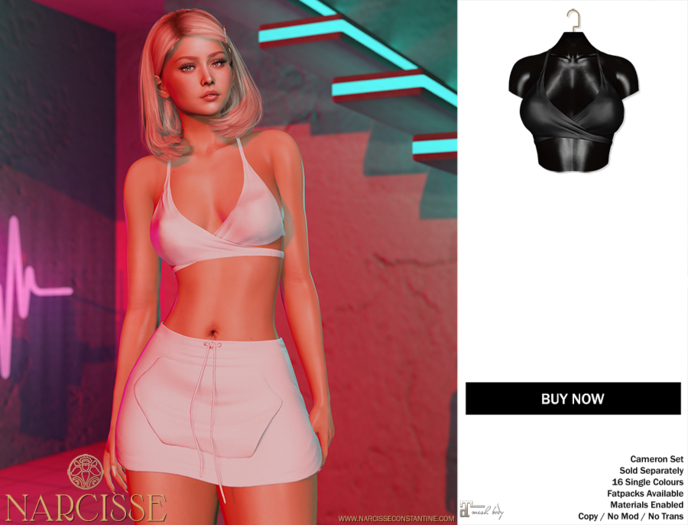 -Narcisse- ADD Cameron Crossover Cami - Black