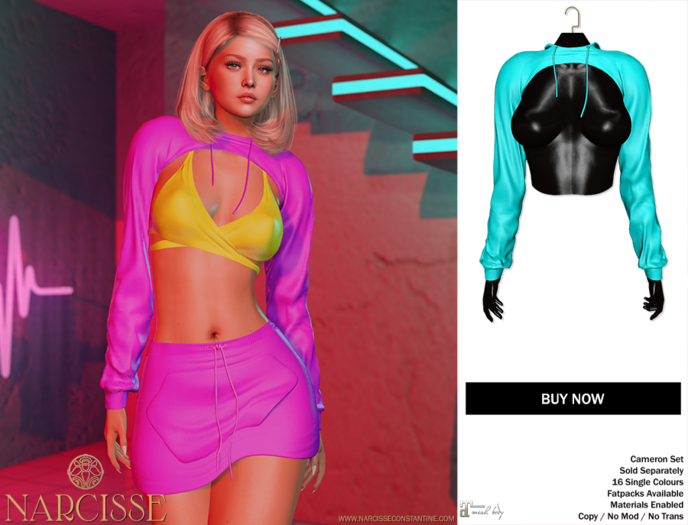 -Narcisse- ADD Cameron Cropped Hoodie - Florida