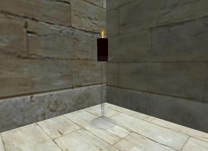 Burgandy Candle Stand With Ghost Light