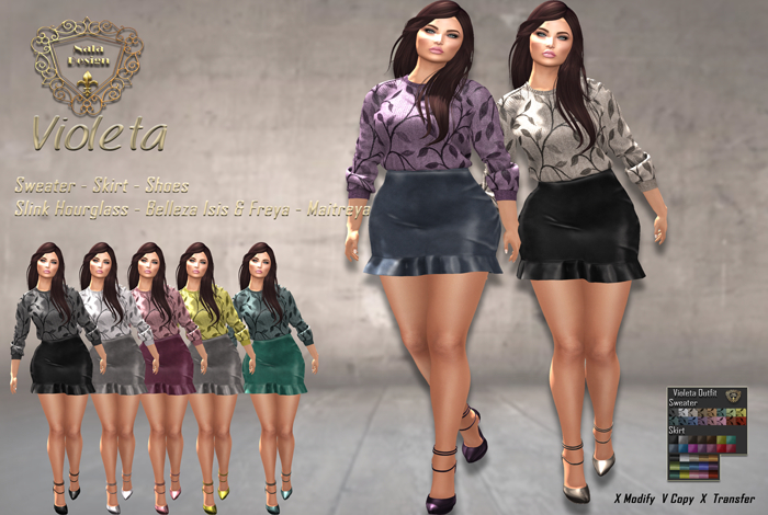 Nala Design - Violeta Outfit - Slink - Belleza - Maitreya